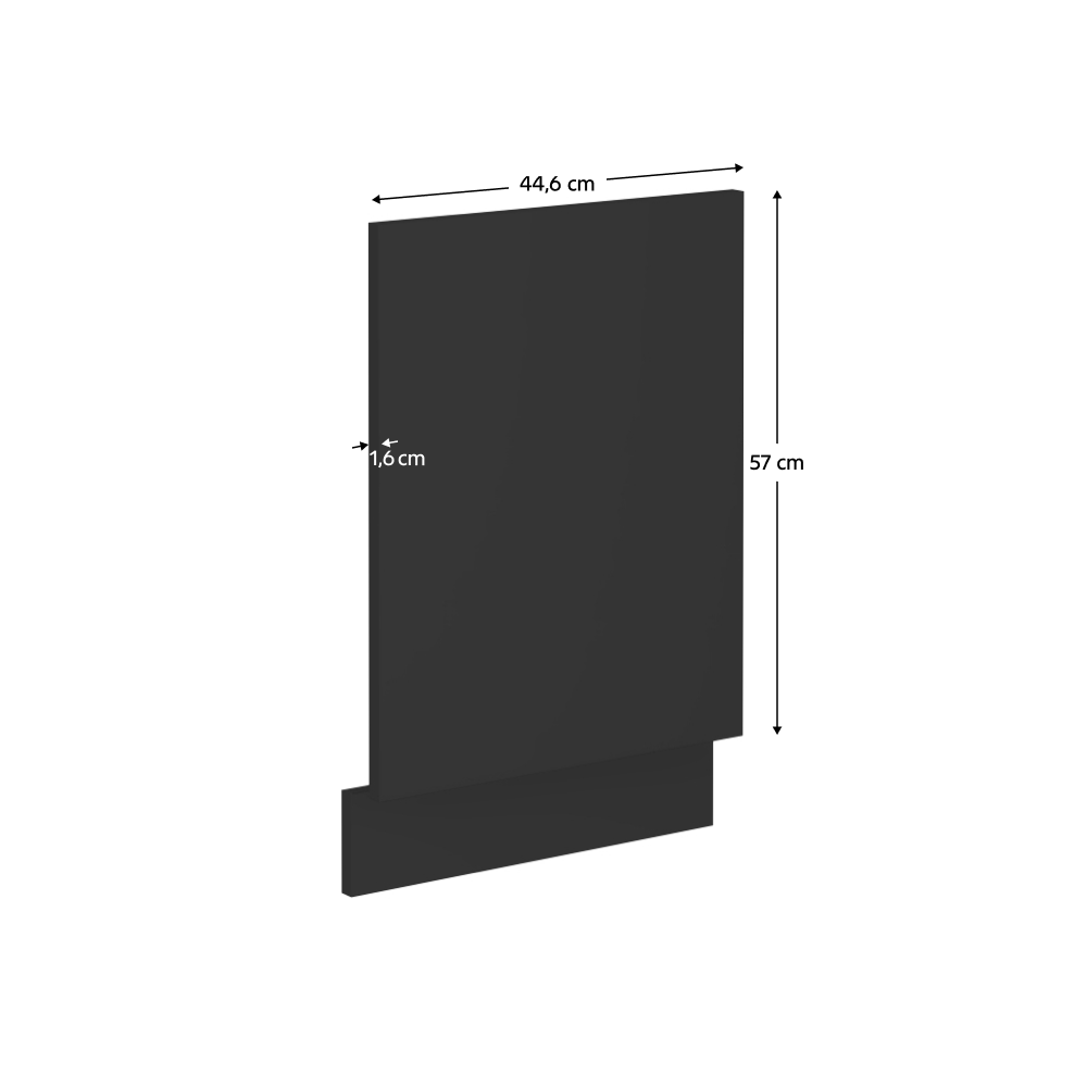 Dvířka na myčku nádobí, černá, SIBER ZM 570x446