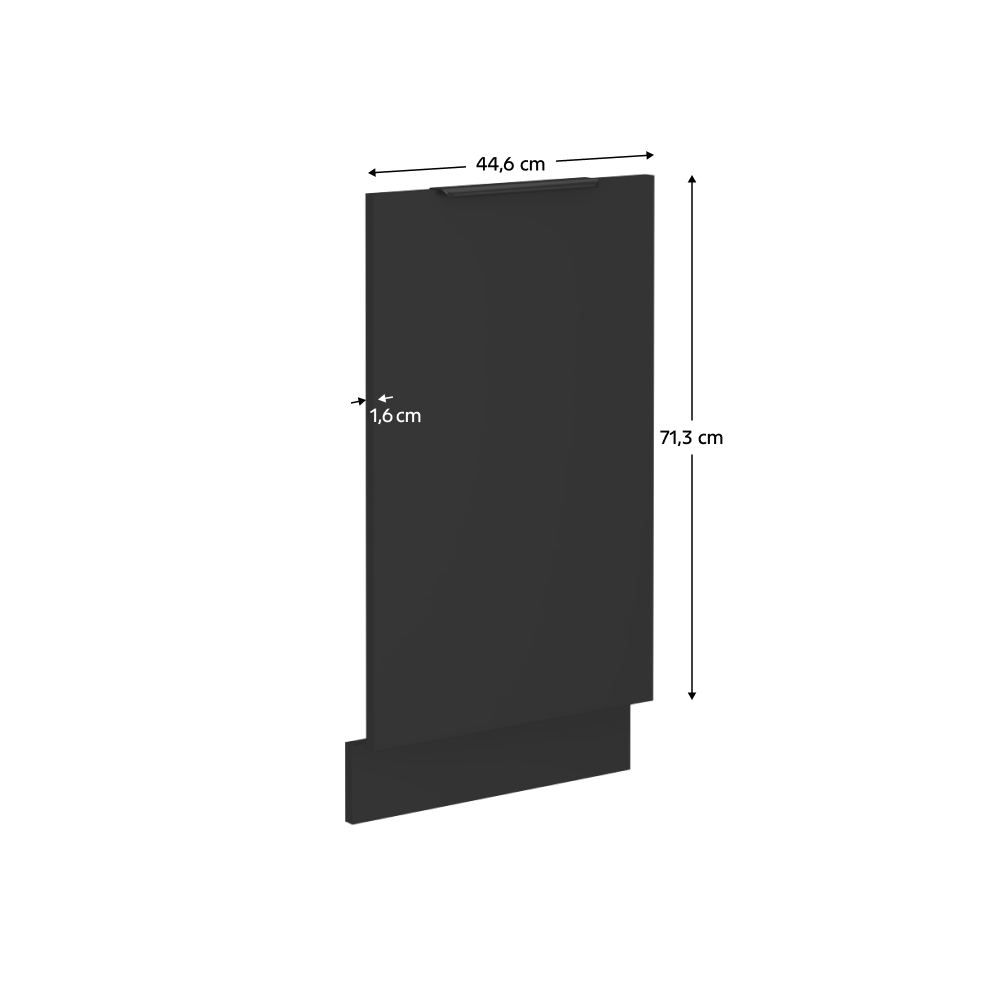 Dvířka na myčku nádobí, černá, SIBER ZM 713x446