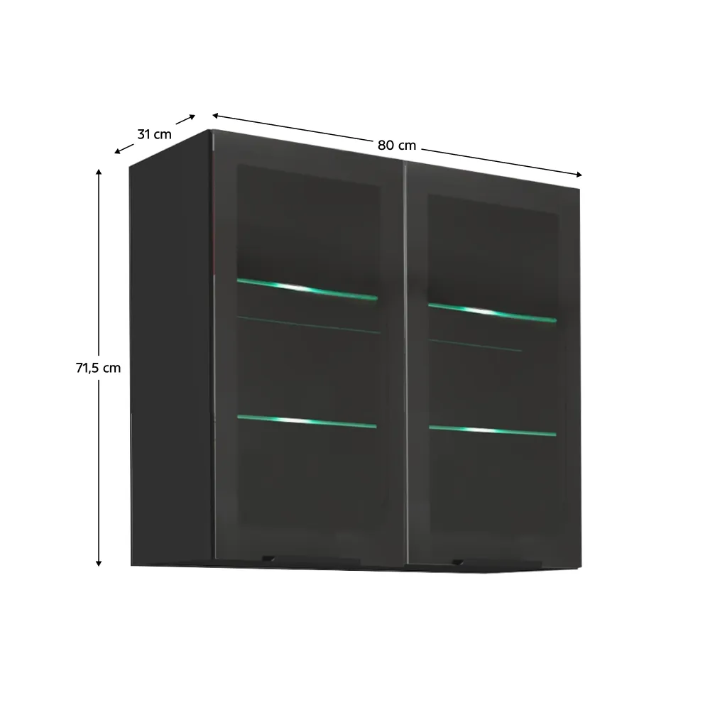 Horní skříňka, černá, ARAKA/MENZO/SIBER 80 GS-72 2F