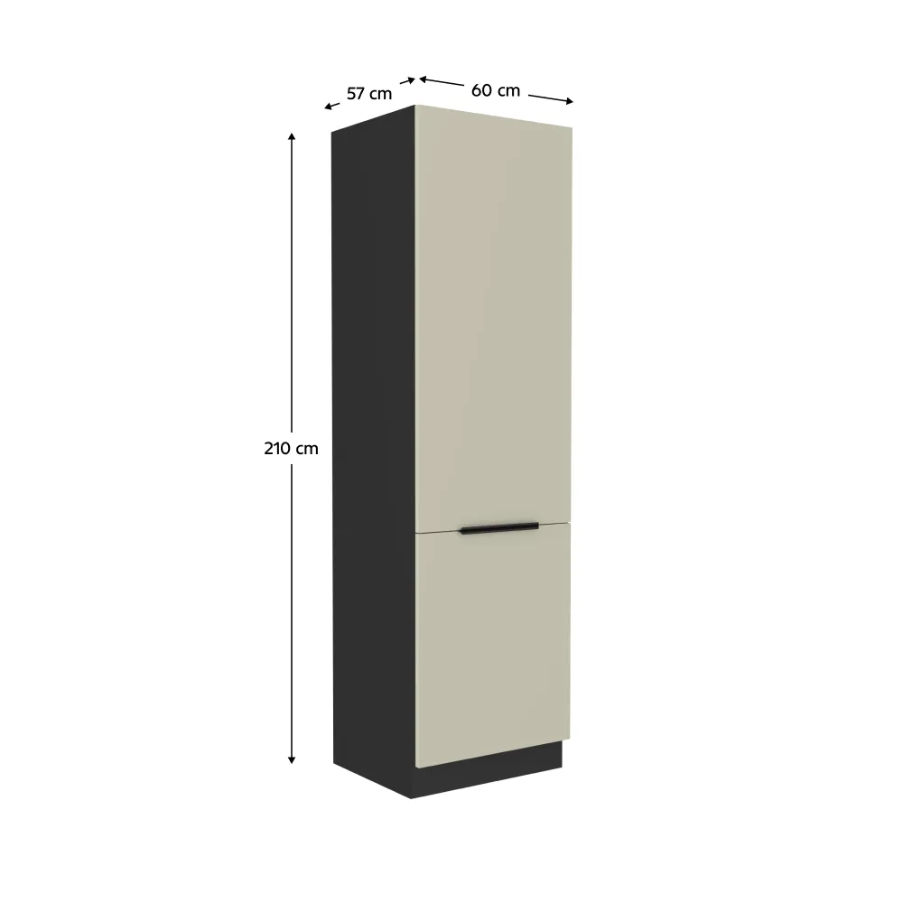 Vysoká skříňka, kašmír/černá, ARAKA 60 DK-210 2F