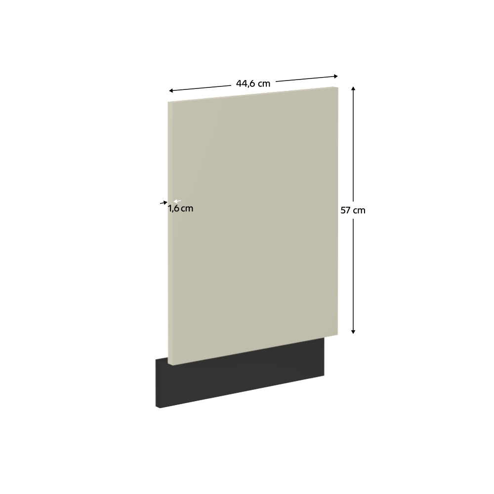 Dvířka na myčku nádobí, cashmere/černá, ARAKA ZM 570x446