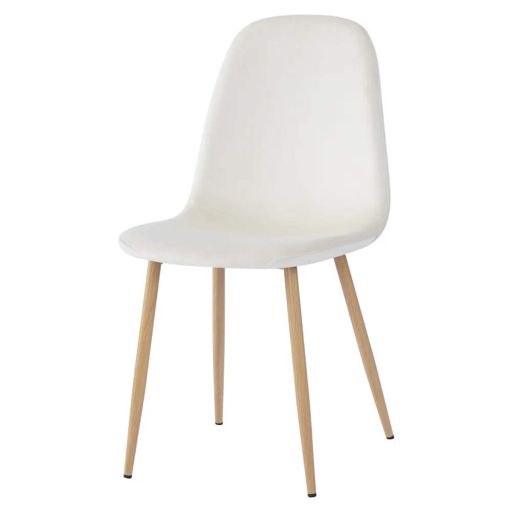 Židle, béžová Dulux Velvet látka/buk, LEGA NEW