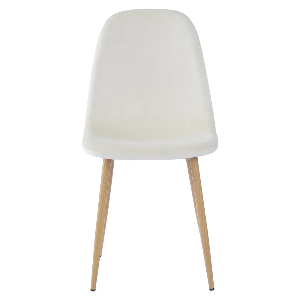 Židle, béžová Dulux Velvet látka/buk, LEGA NEW