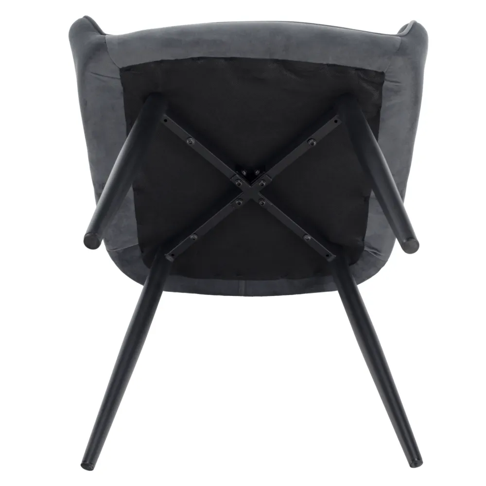 Designové křeslo, šedá Velvet látka, VERIO
