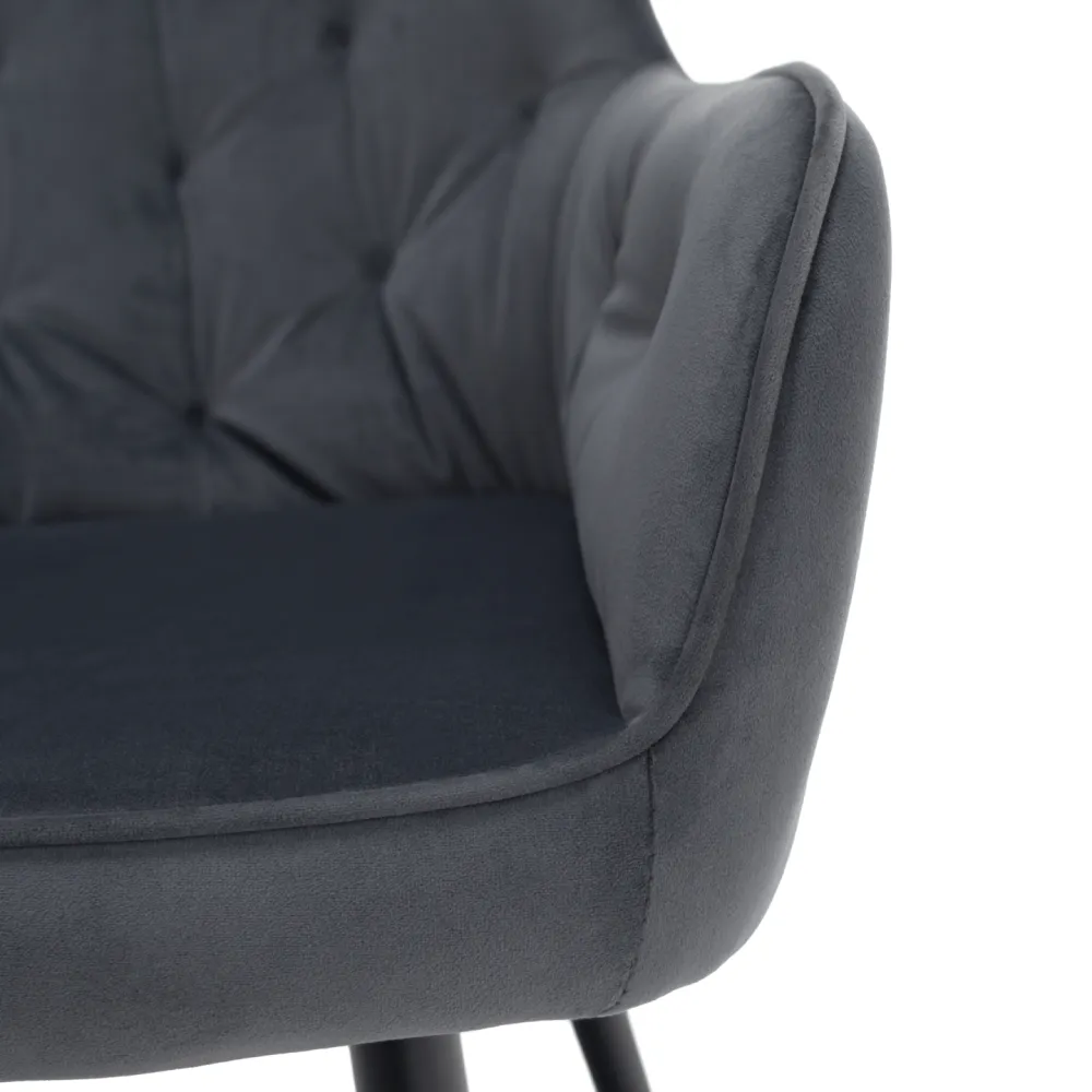 Designové křeslo, šedá Velvet látka, VERIO