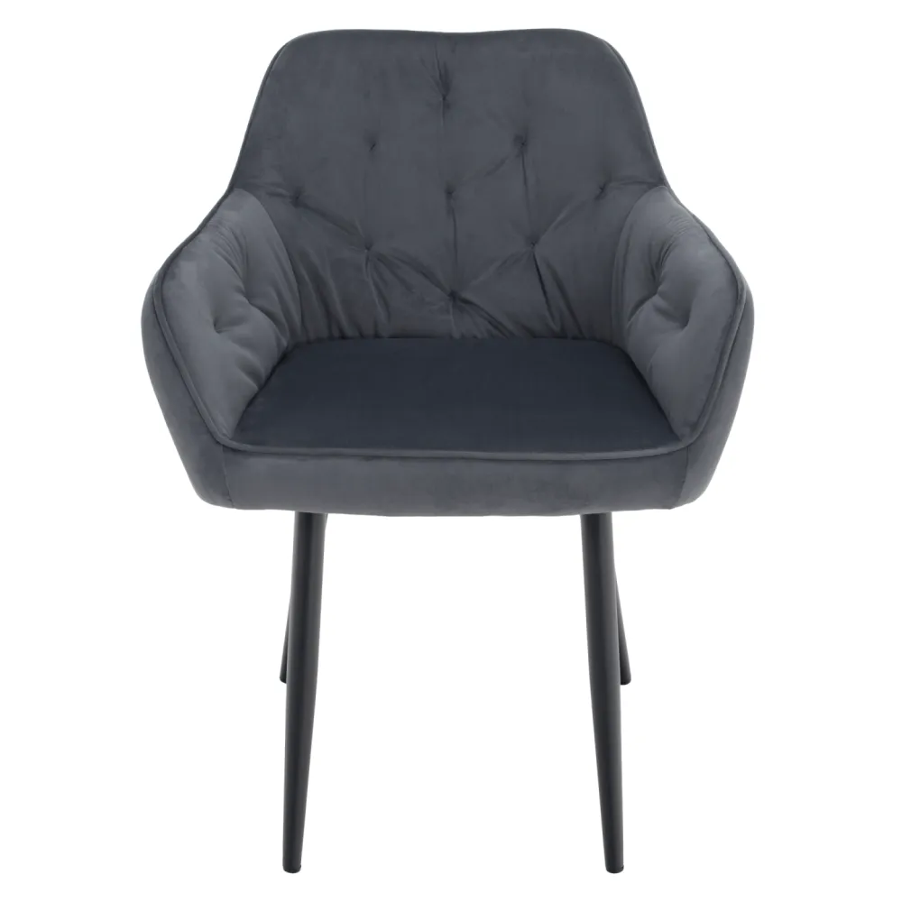 Designové křeslo, šedá Velvet látka, VERIO