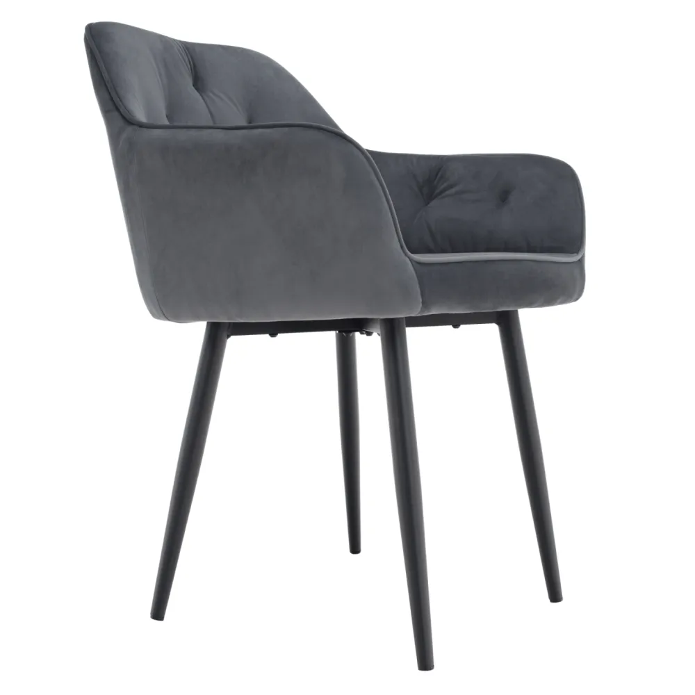 Designové křeslo, šedá Velvet látka, VERIO