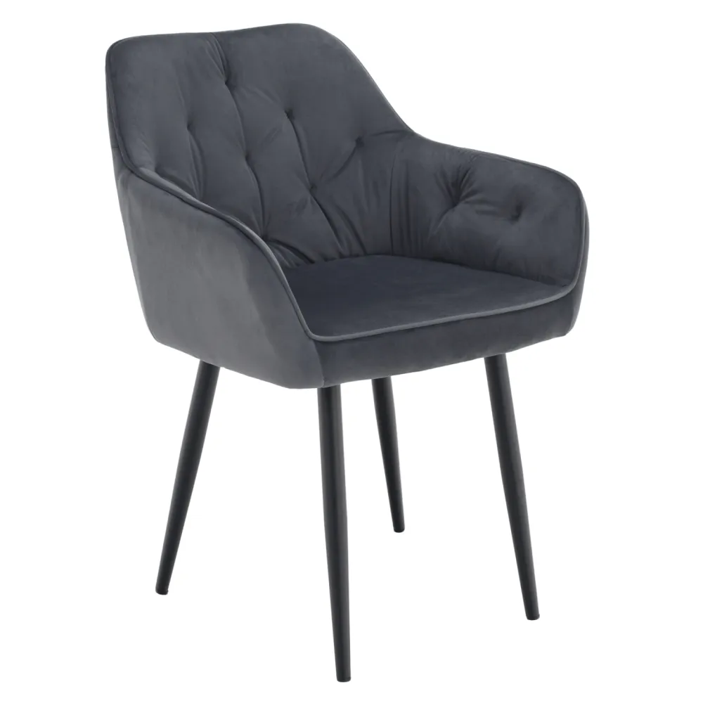 Designové křeslo, šedá Velvet látka, VERIO