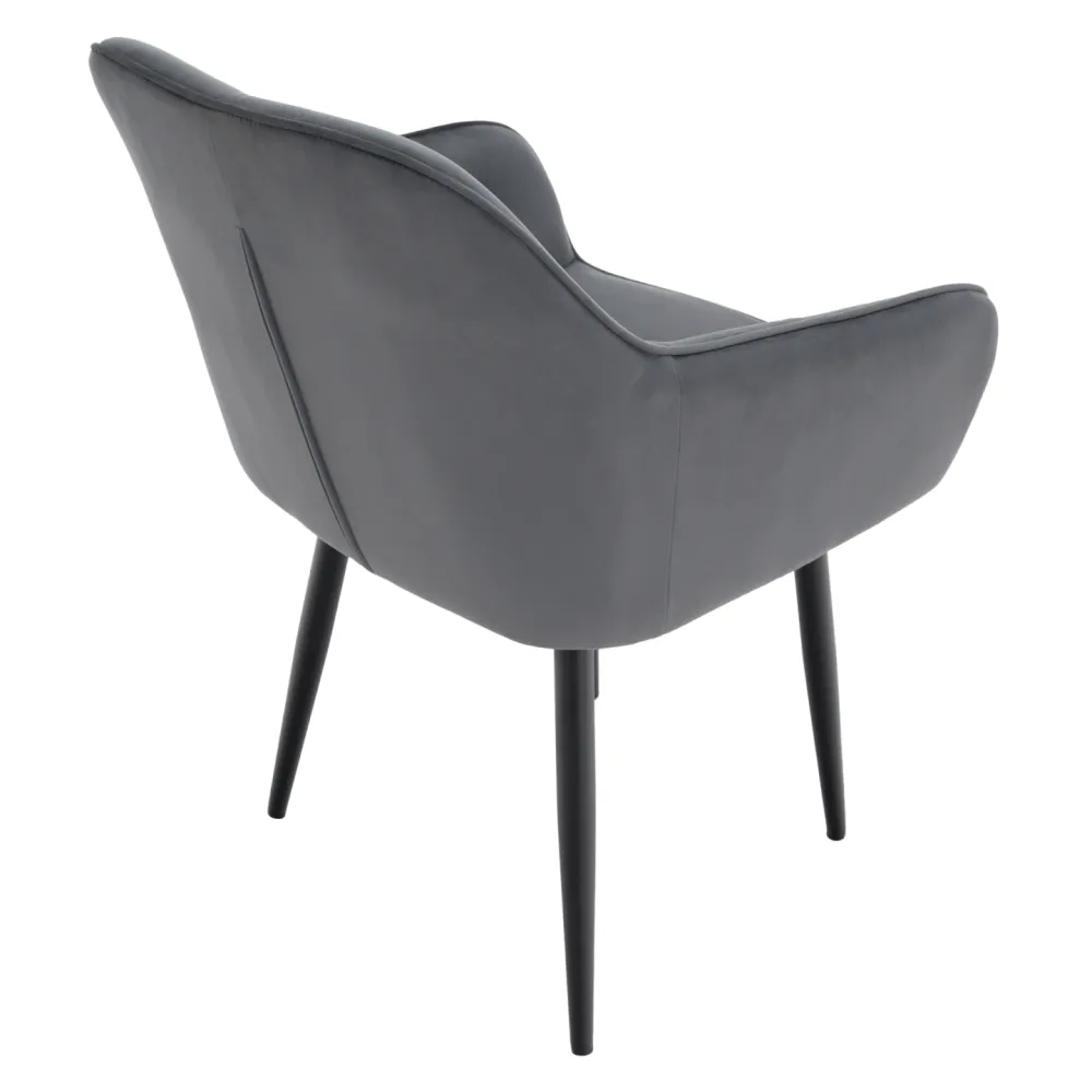 Designové křeslo, šedá Velvet látka, VERIO