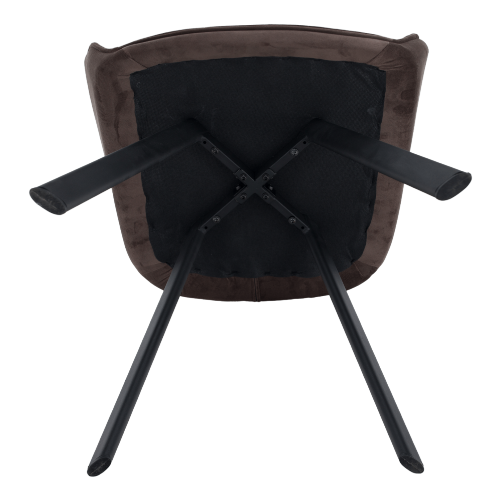 Designové křeslo, šedohnědá Velvet/černá, PETIN