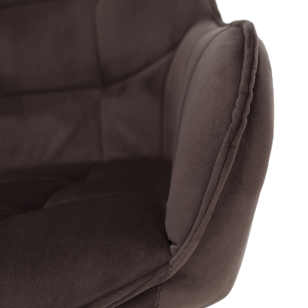 Designové křeslo, šedohnědá Velvet/černá, PETIN