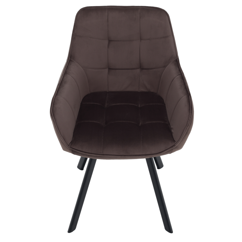 Designové křeslo, šedohnědá Velvet/černá, PETIN