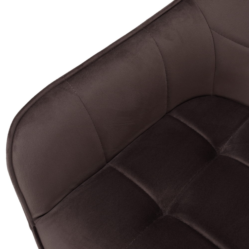 Designové křeslo, šedohnědá Velvet/černá, PETIN