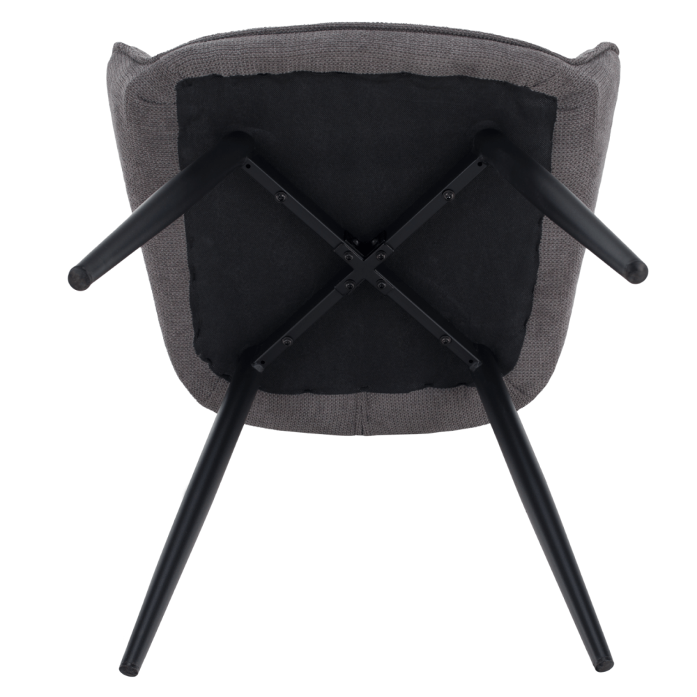 Designové křeslo, šedá/černá, MARKEN