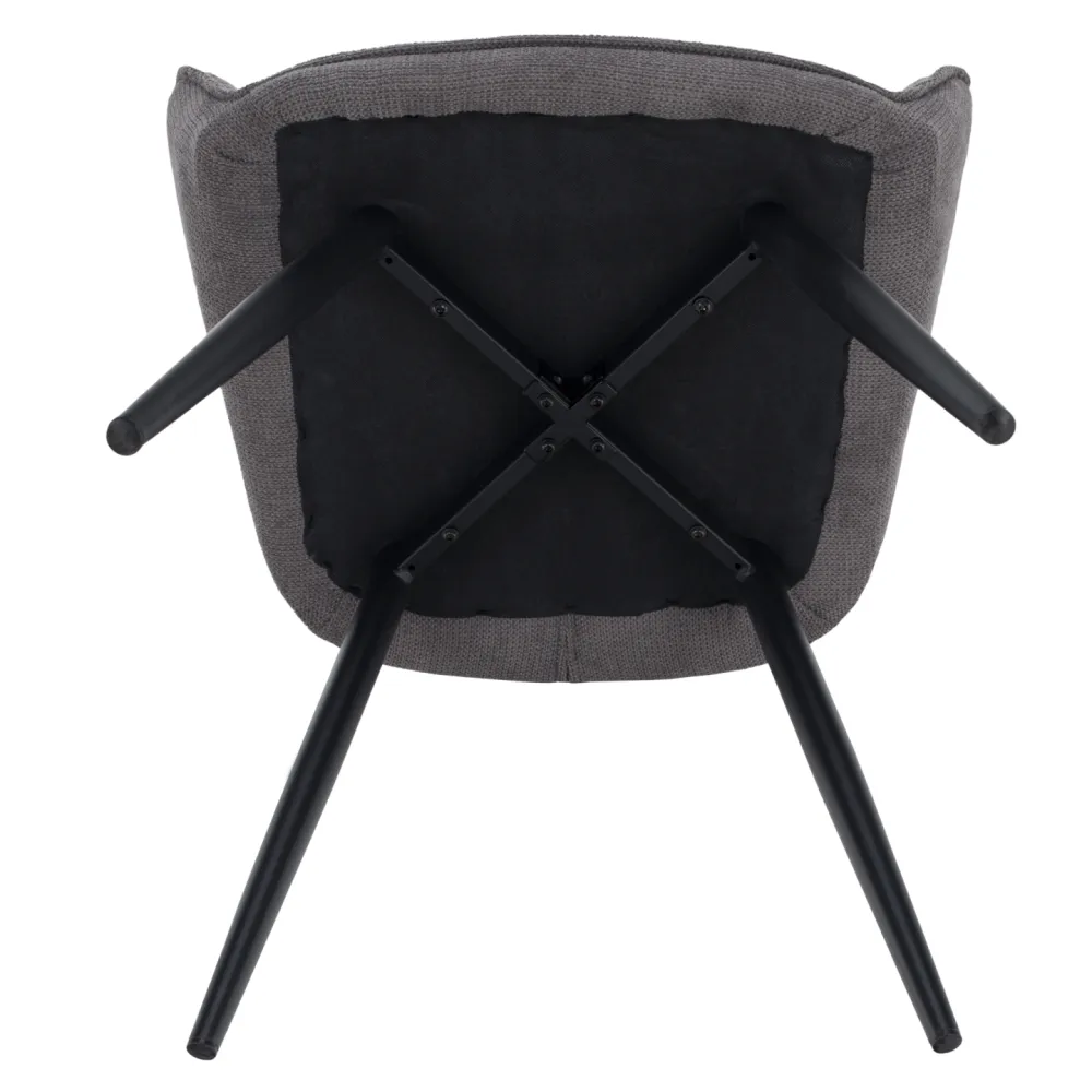 Designové křeslo, šedá/černá, MARKEN