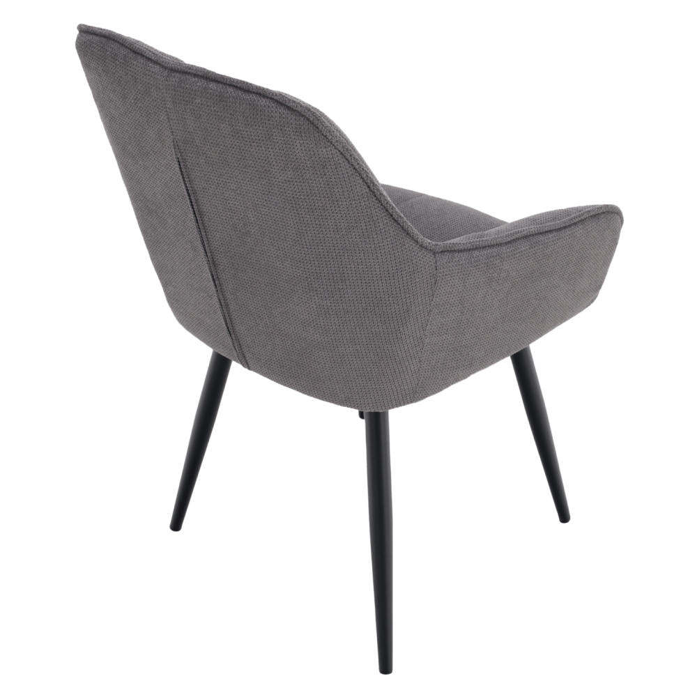 Designové křeslo, šedá/černá, MARKEN
