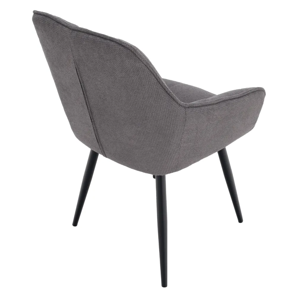 Designové křeslo, šedá/černá, MARKEN