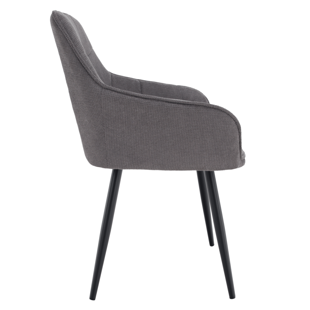 Designové křeslo, šedá/černá, MARKEN