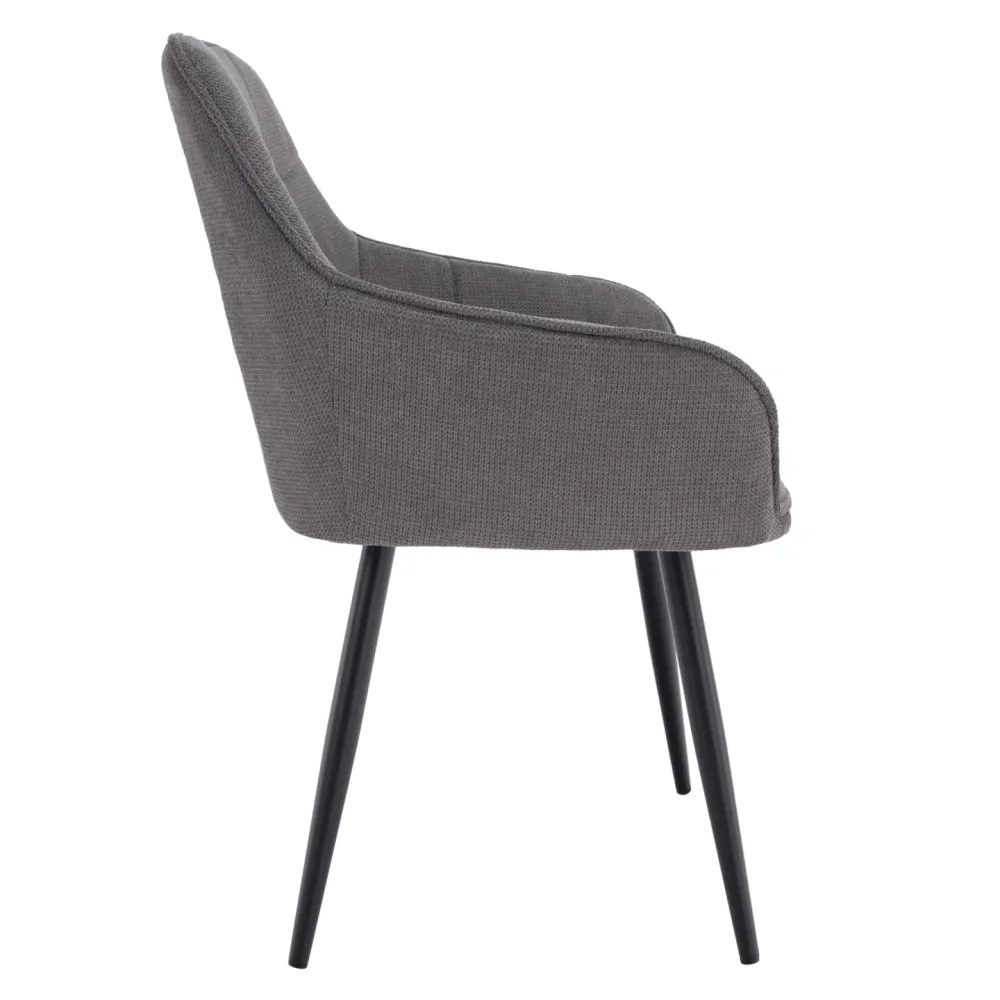 Designové křeslo, šedá/černá, MARKEN