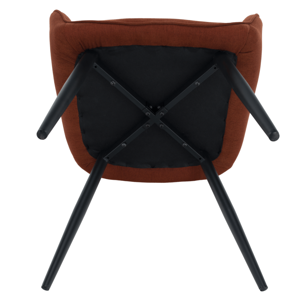 Designové křeslo, hnědá/černá, OSKOR