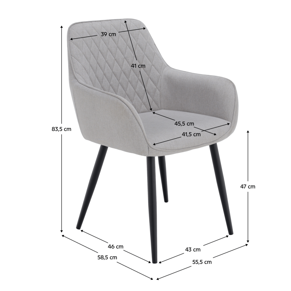 Designové křeslo, světle šedá/černá, OSKOR