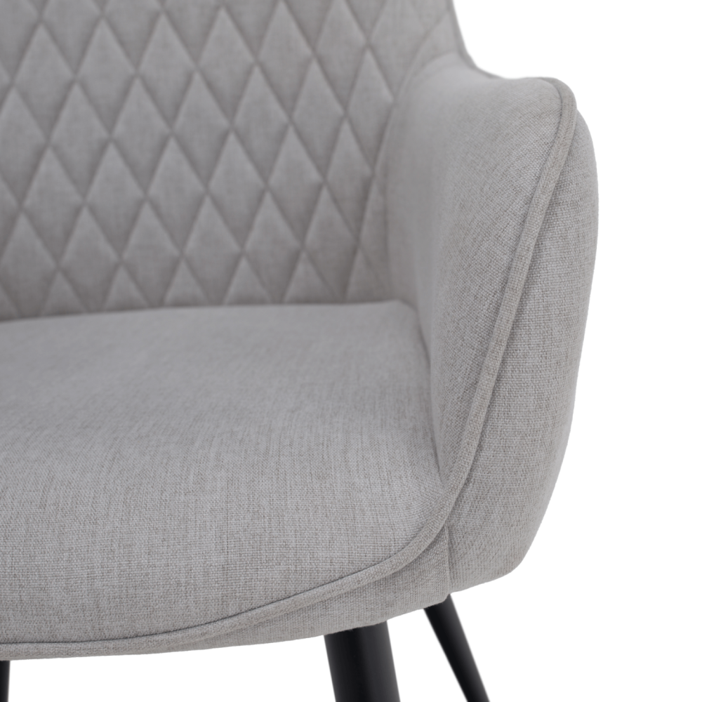 Designové křeslo, světle šedá/černá, OSKOR