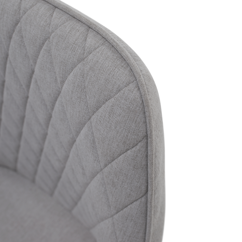 Designové křeslo, světle šedá/černá, OSKOR