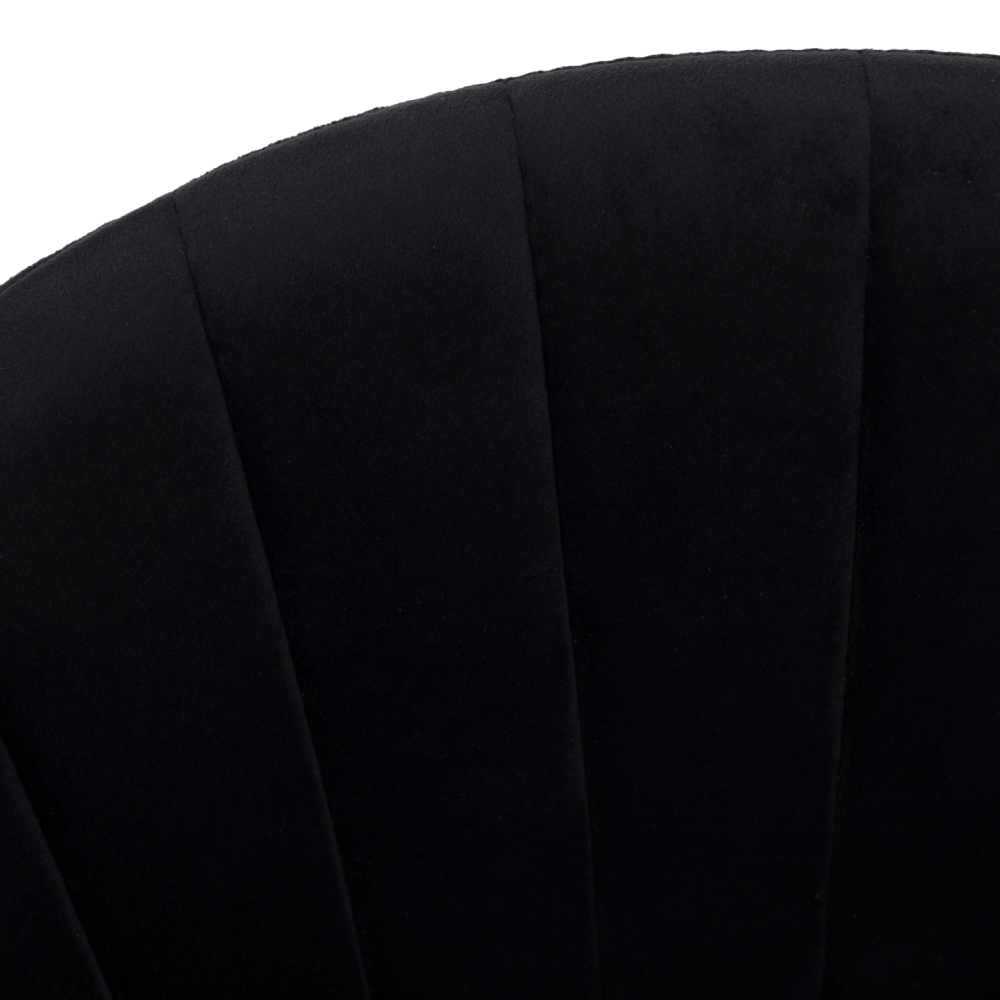 Designové jídelní křeslo, černá Velvet látka/gold chrom zlatý, DASMIN TYP 1