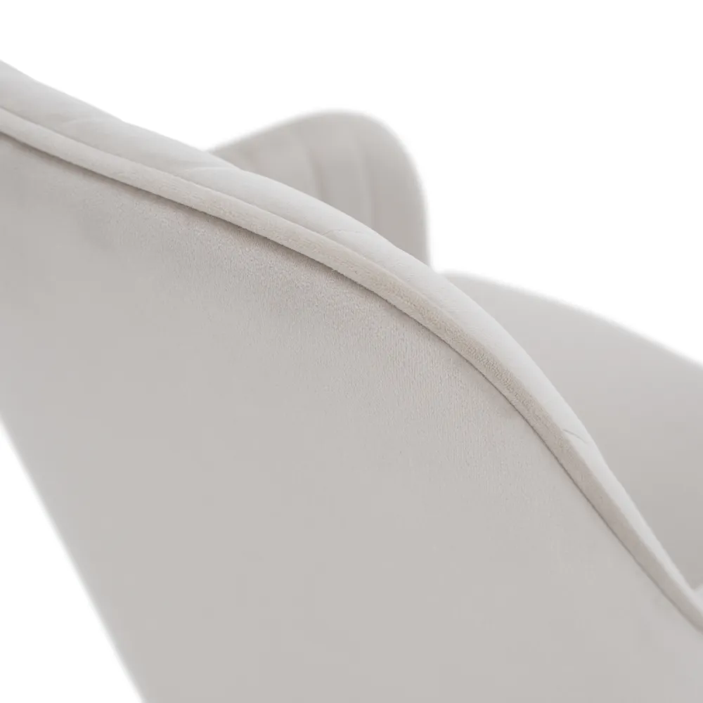 Designové křeslo, béžovošedá Velvet látka, AURIL