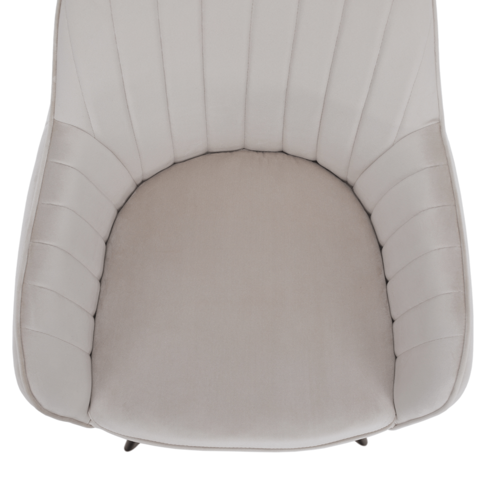 Designové křeslo, béžovošedá Velvet látka, AURIL