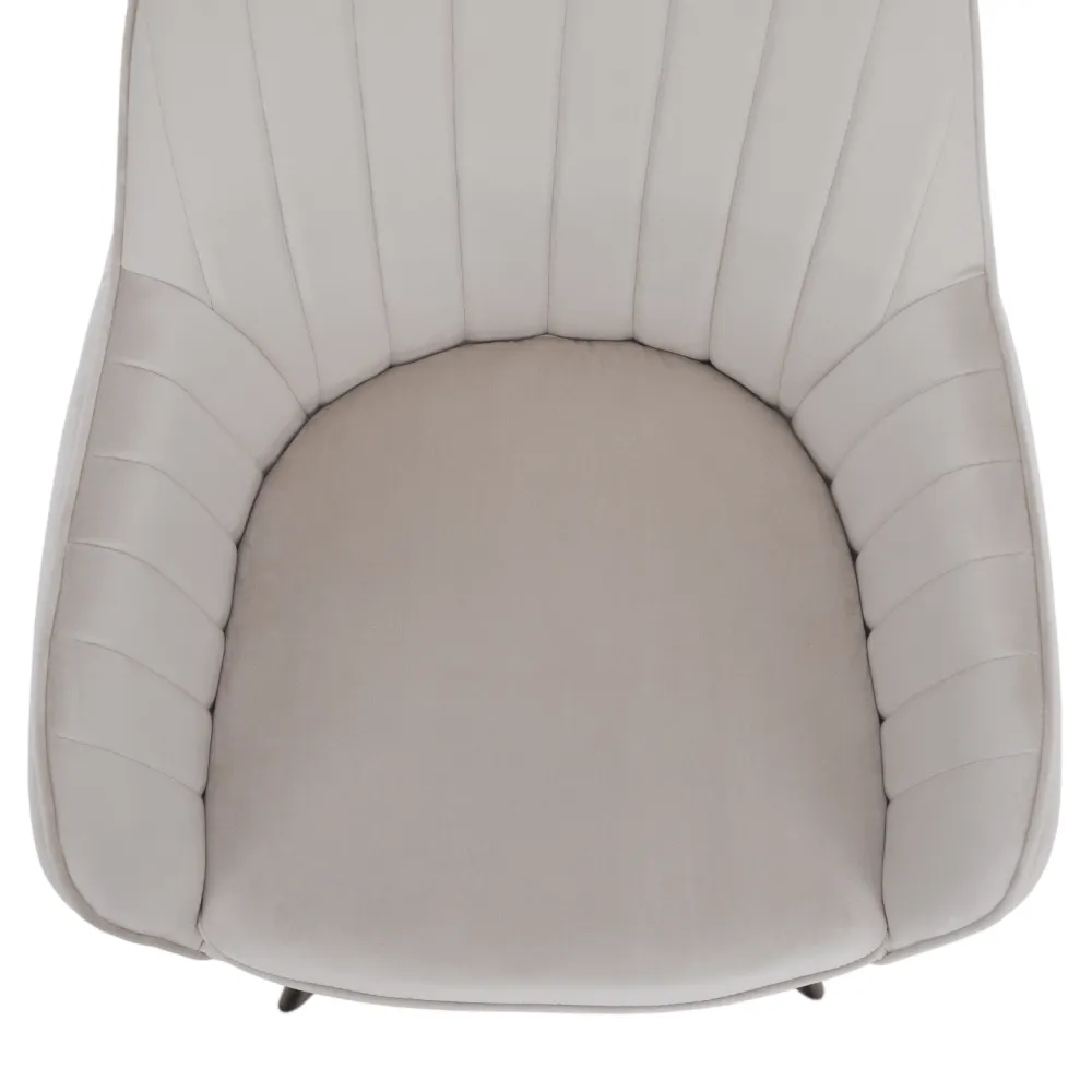 Designové křeslo, béžovošedá Velvet látka, AURIL