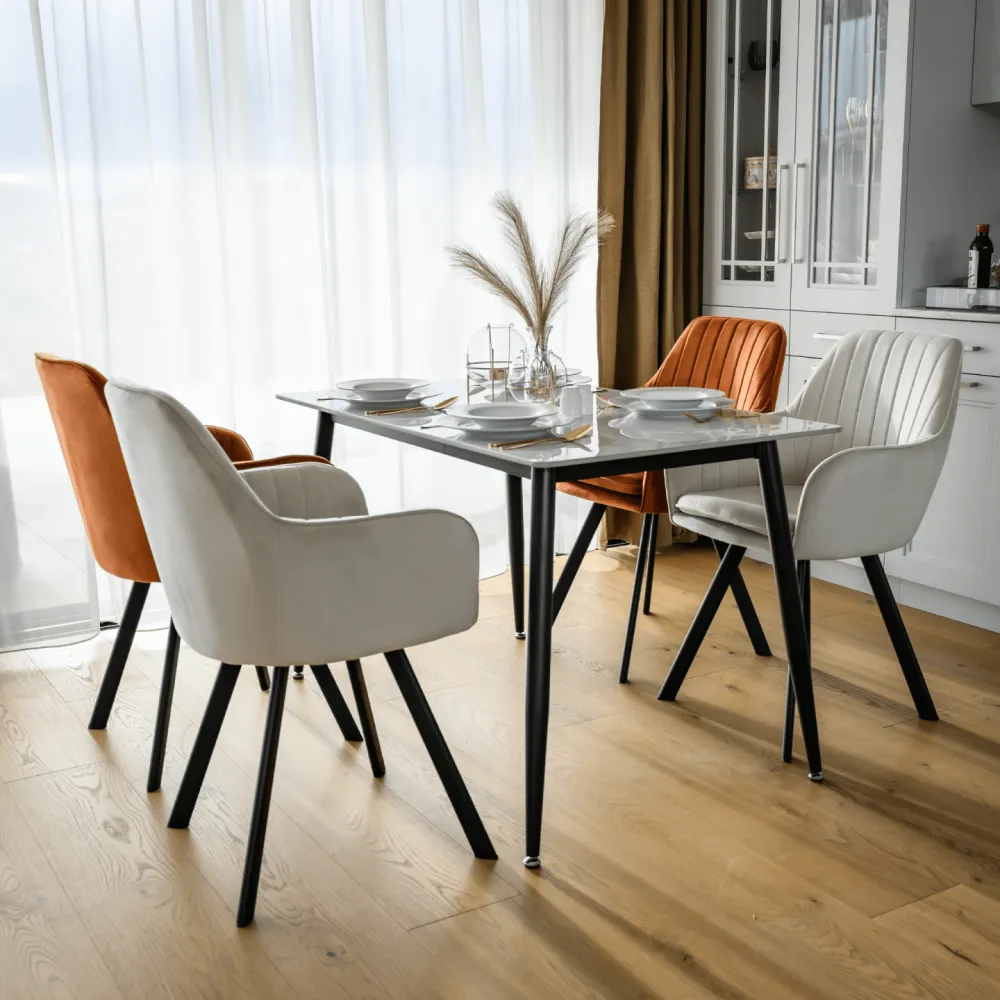 Designové křeslo, béžovošedá Velvet látka, AURIL