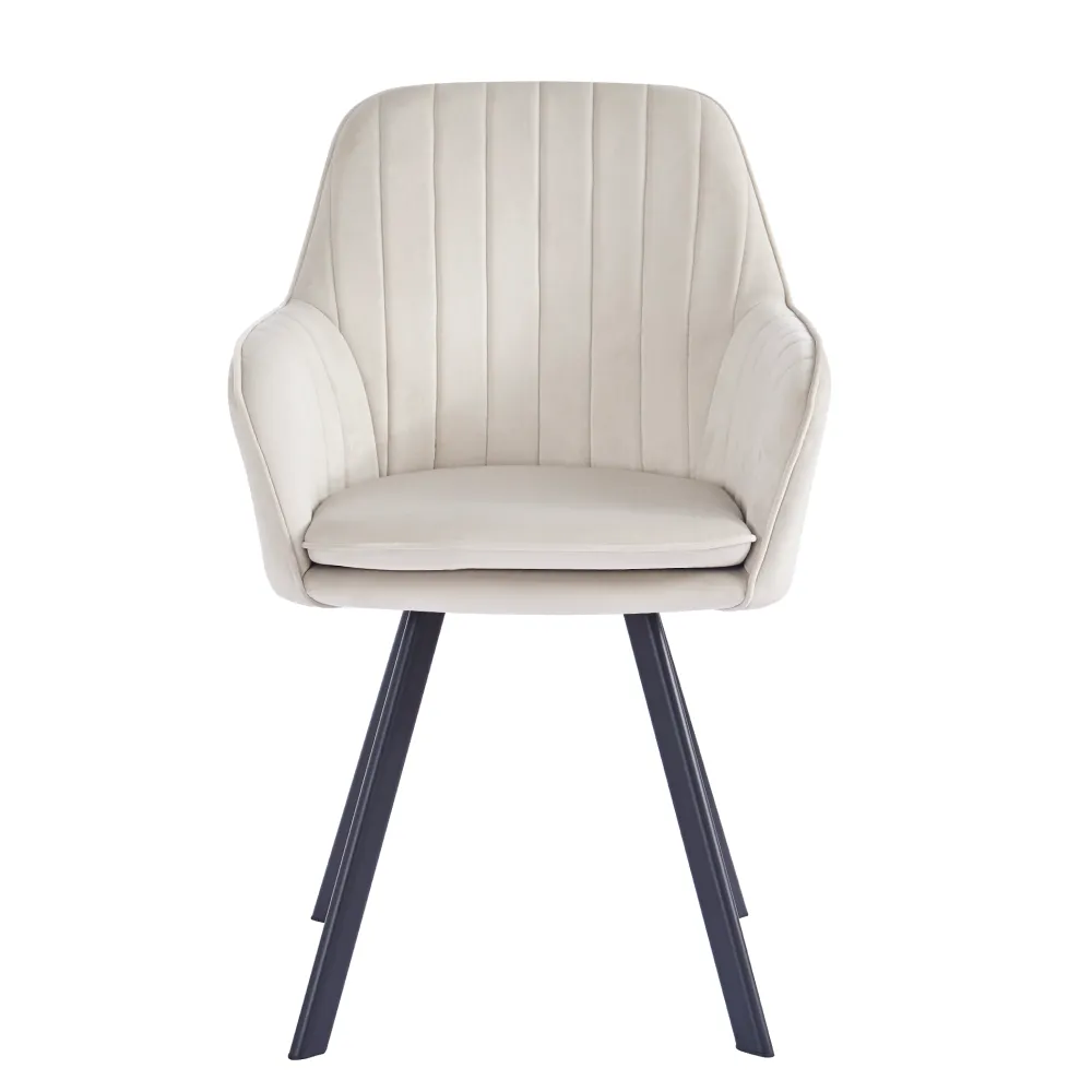 Designové křeslo, béžovošedá Velvet látka, AURIL