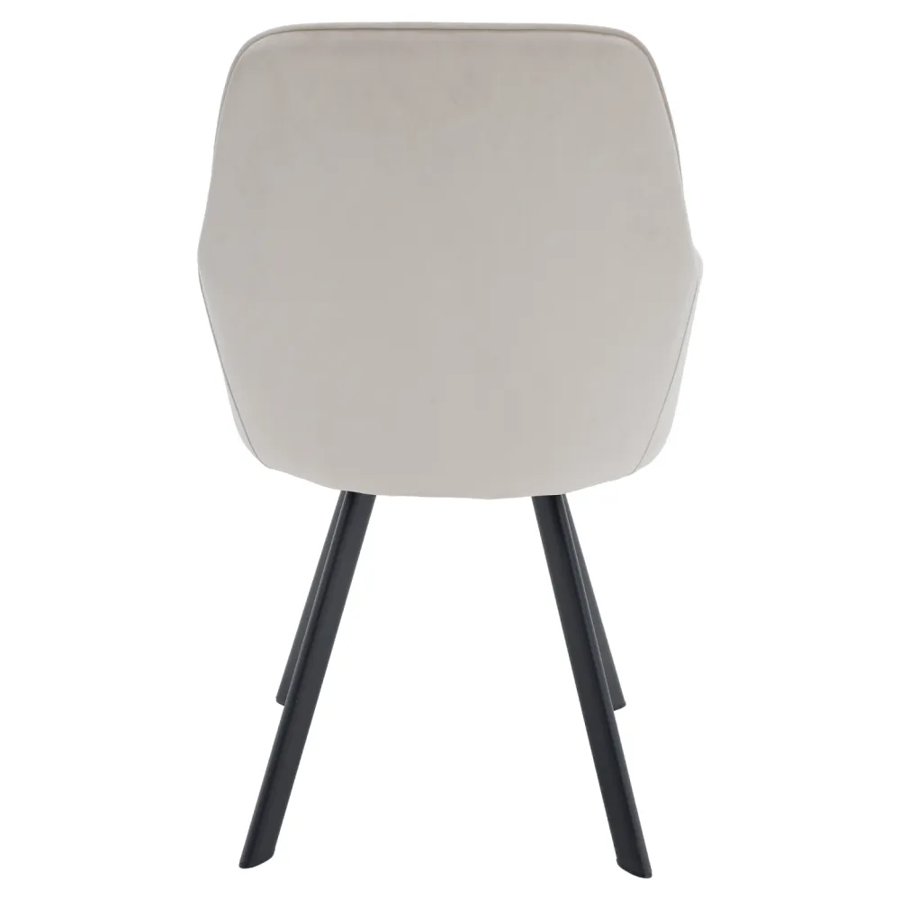 Designové křeslo, béžovošedá Velvet látka, AURIL