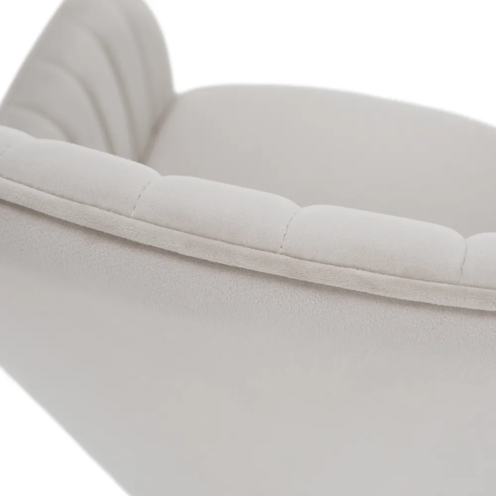 Designové křeslo, béžovošedá Velvet látka, AURIL