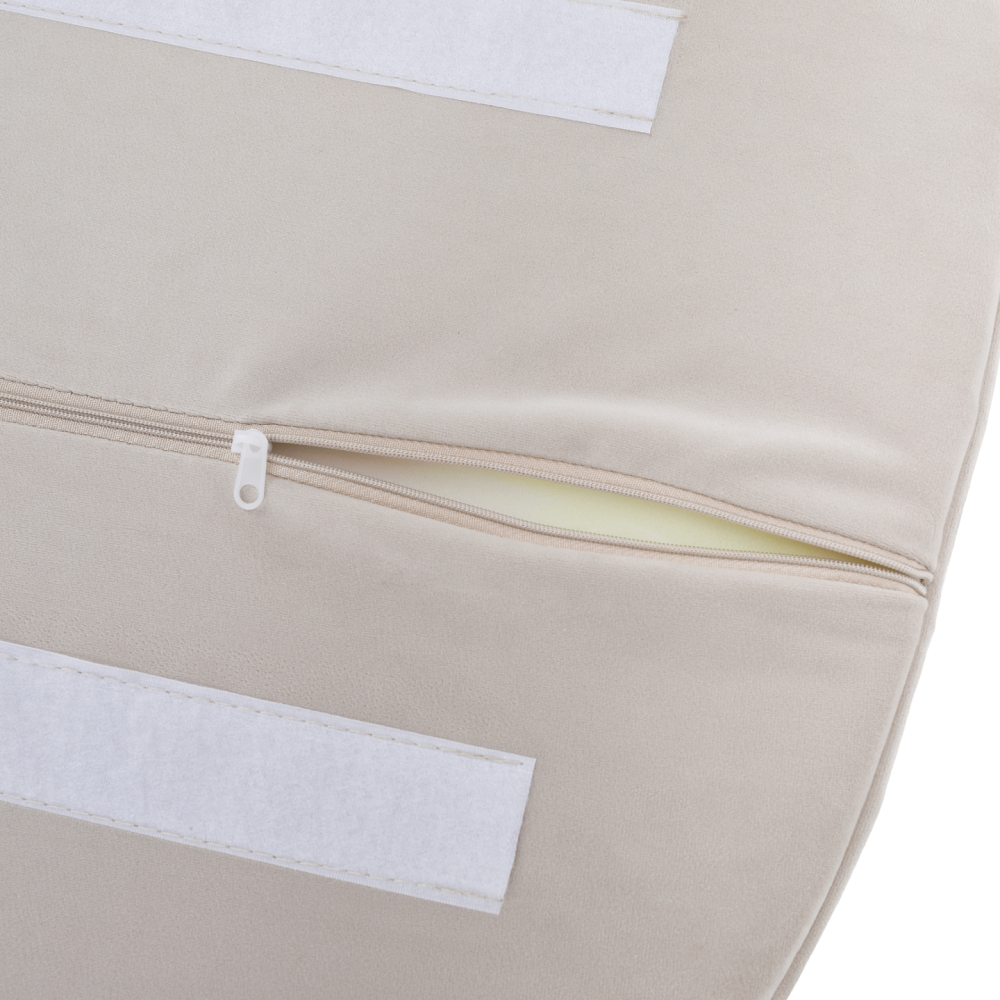 Designové křeslo, béžovošedá Velvet látka, AURIL