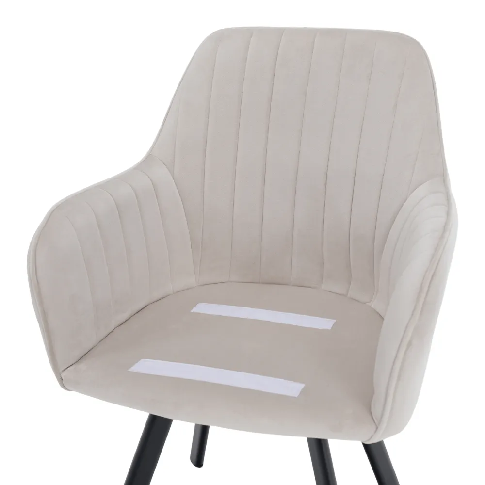 Designové křeslo, béžovošedá Velvet látka, AURIL