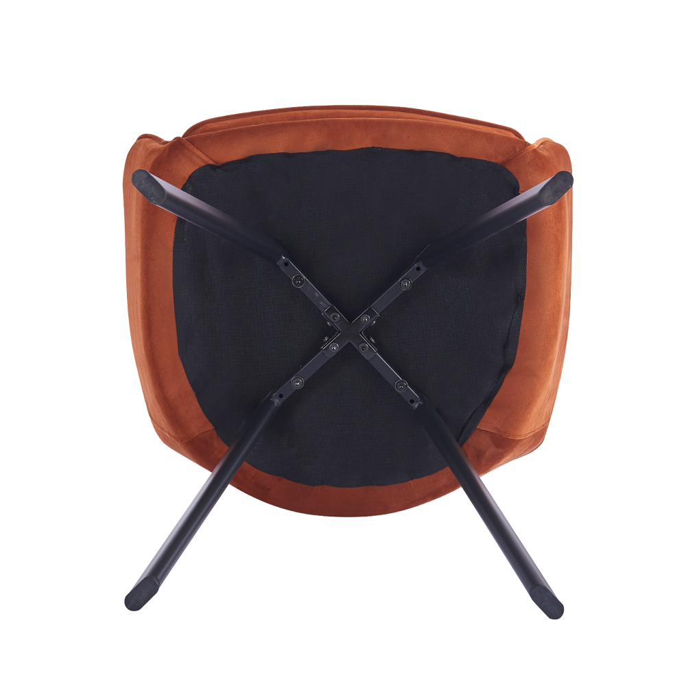 Designové křeslo, terakota Velvet látka, AURIL