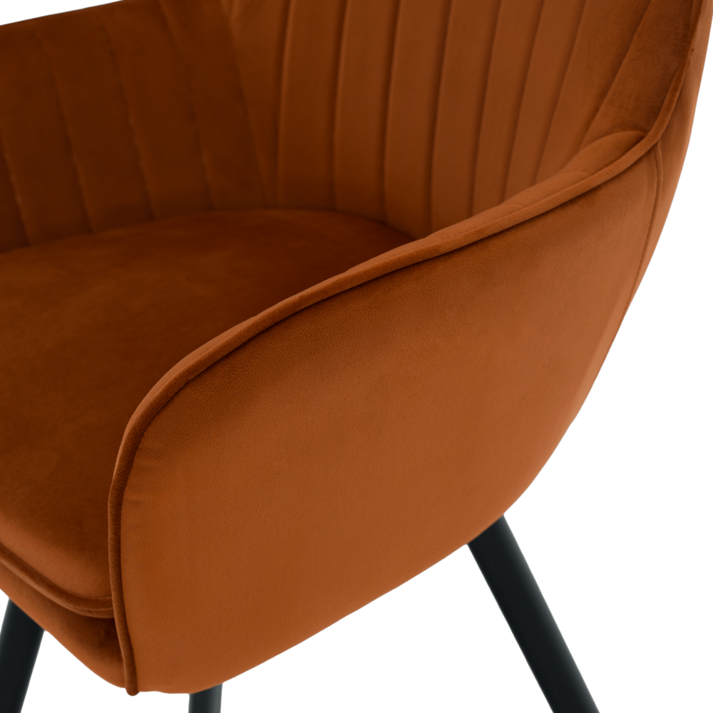 Designové křeslo, terakota Velvet látka, AURIL