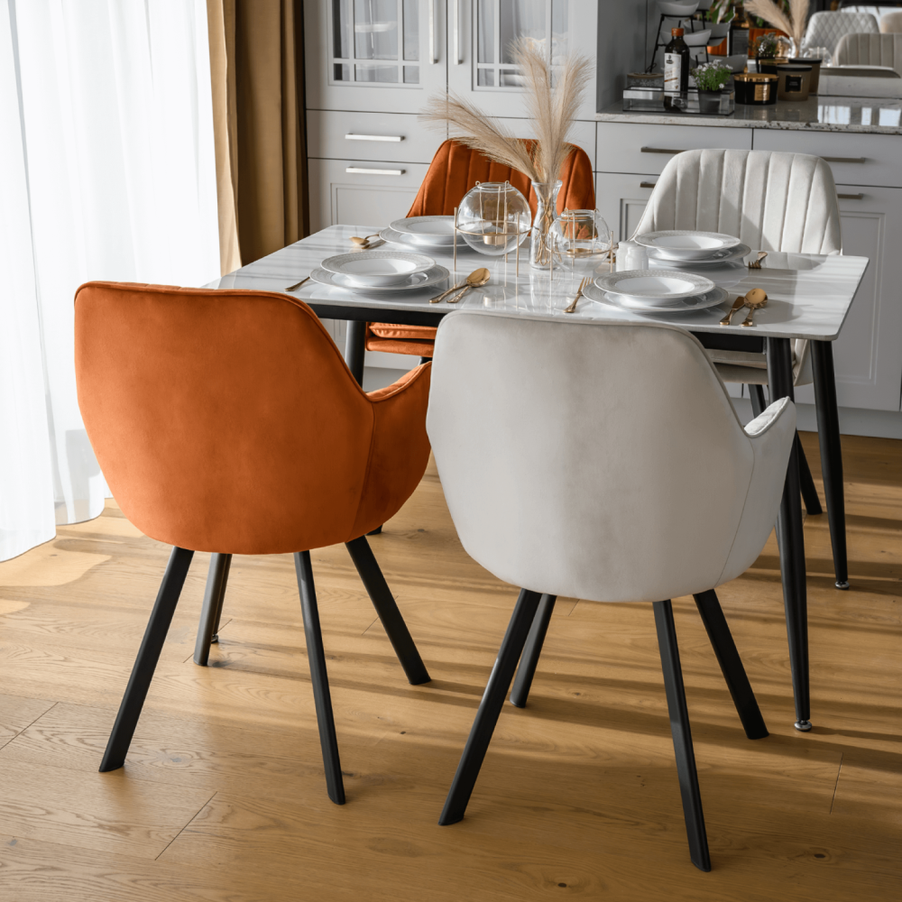 Designové křeslo, terakota Velvet látka, AURIL