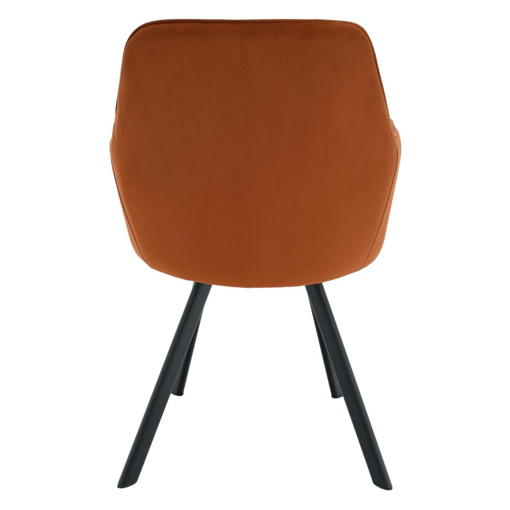 Designové křeslo, terakota Velvet látka, AURIL