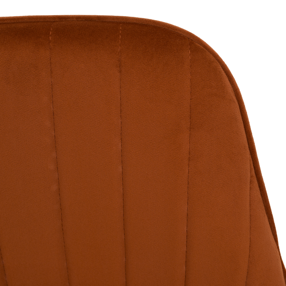 Designové křeslo, terakota Velvet látka, AURIL