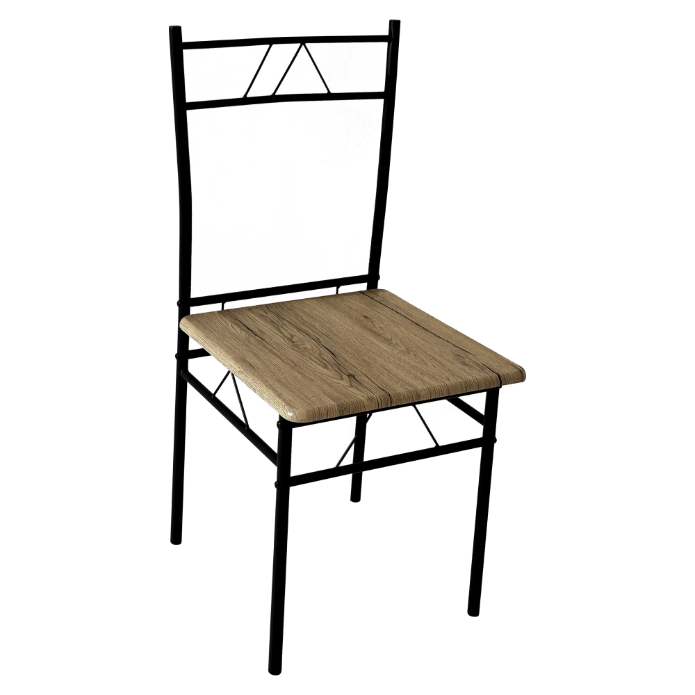 Jídelní set 1+4, dub světlý/černá, PAON