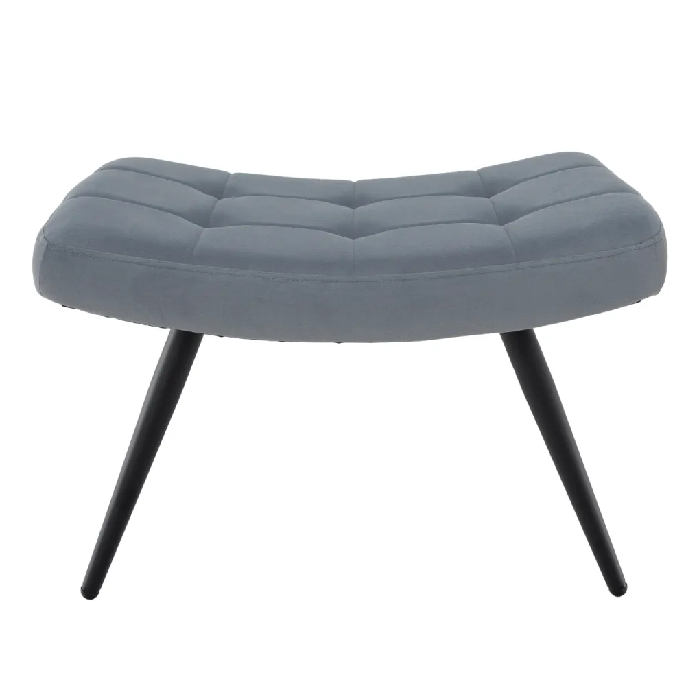 Křeslo s podnoží, šedá Velvet látka/černá, HABEN