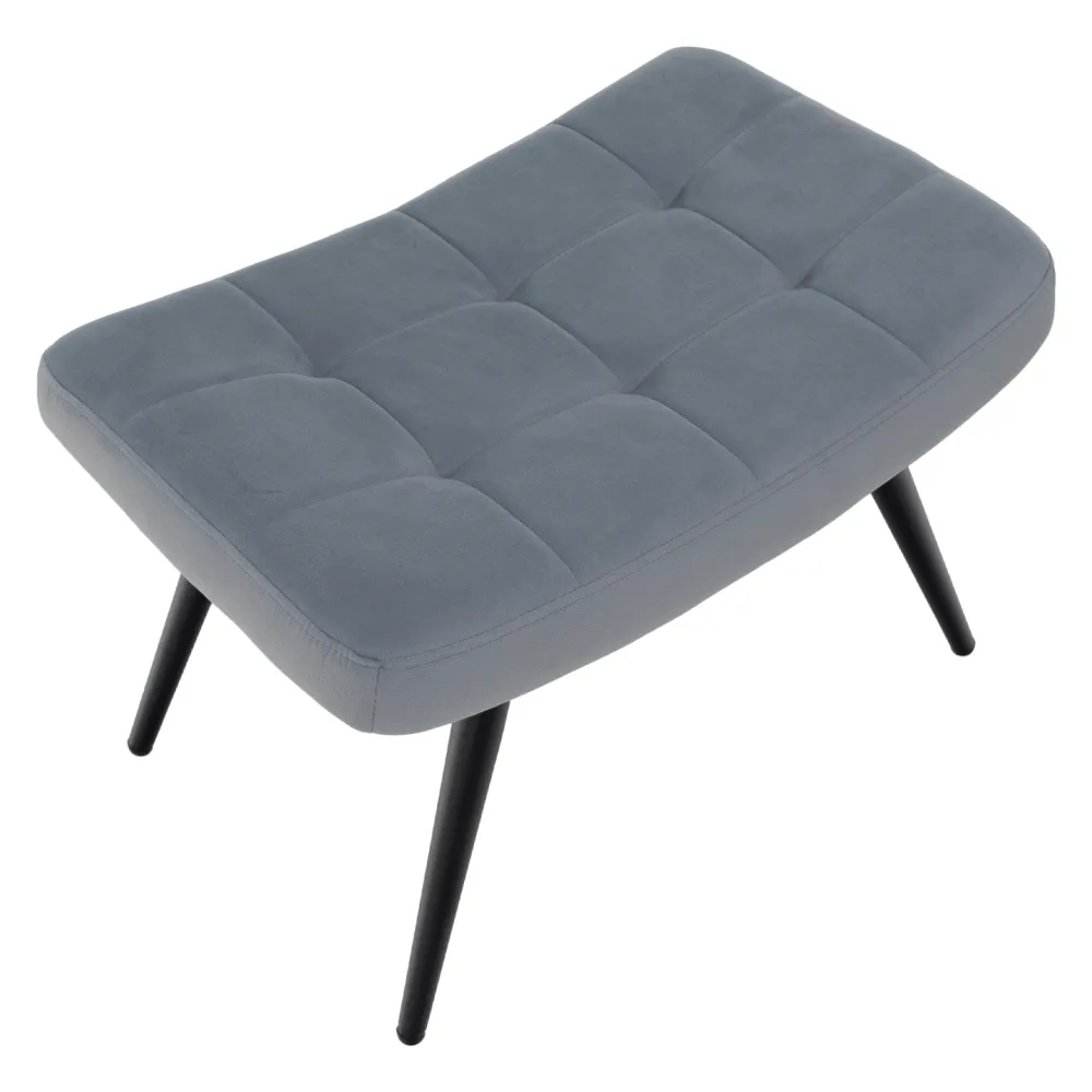 Křeslo s podnoží, šedá Velvet látka/černá, HABEN