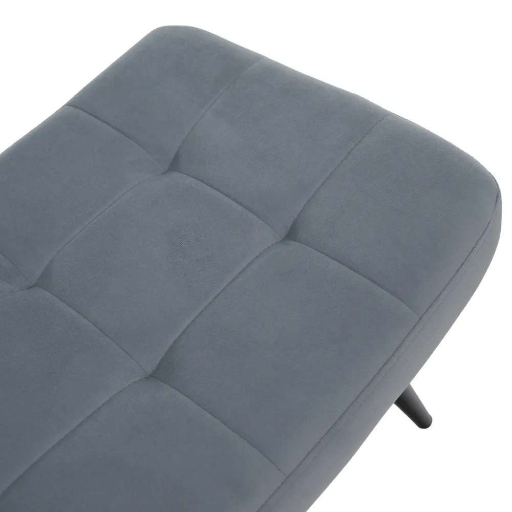 Křeslo s podnoží, šedá Velvet látka/černá, HABEN