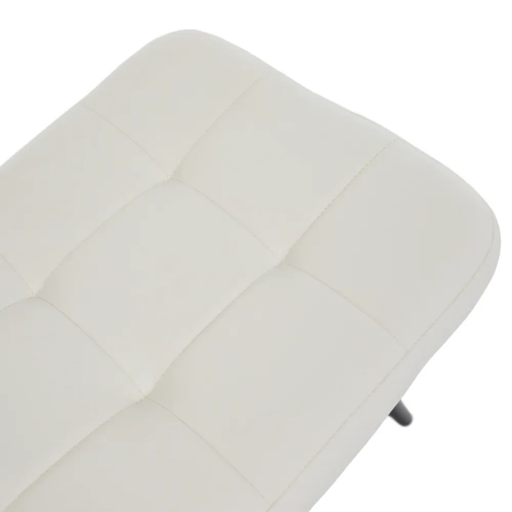 Křeslo s podnoží, bílá Velvet látka/černá, HABEN