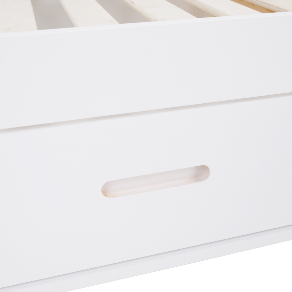 Montessori postel, 90x200, bílá, masiv, BIANKA