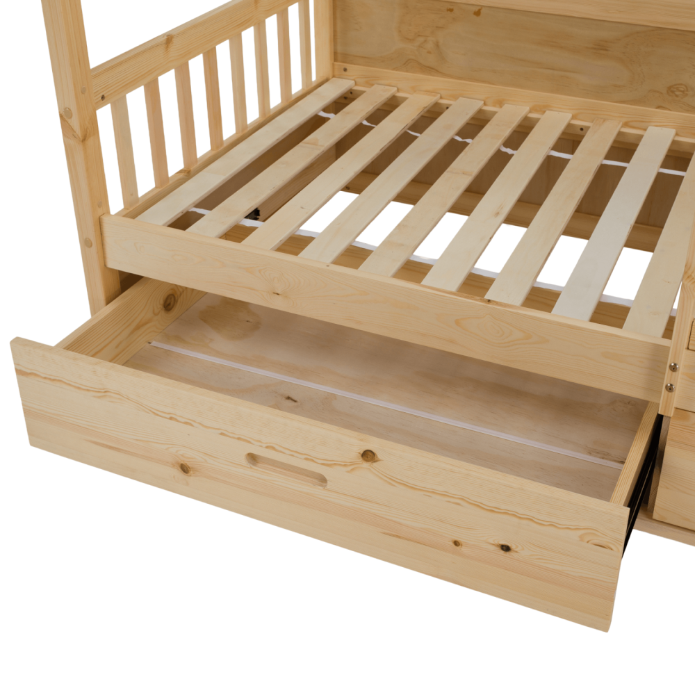 Montessori postel, 90x200, přírodní, masiv, BIANKA