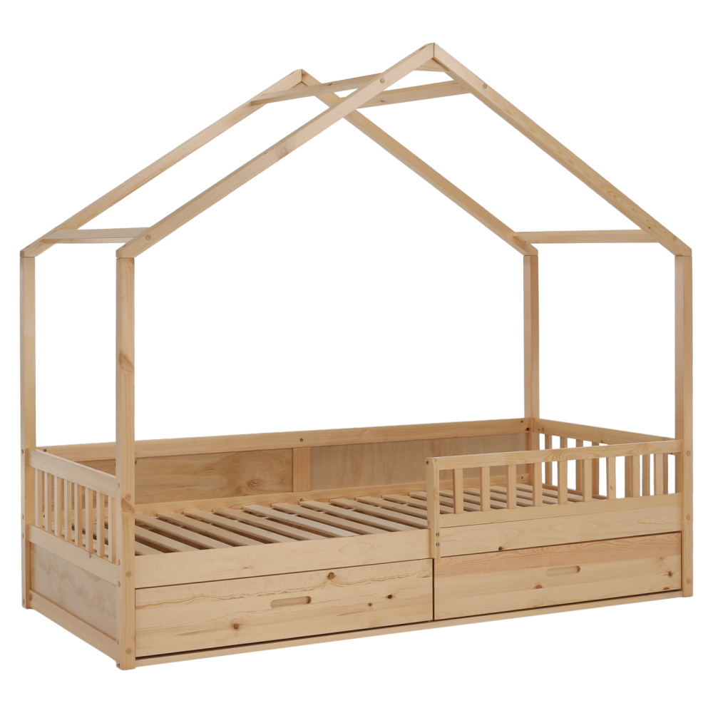 Montessori postel, 90x200, přírodní, masiv, BIANKA